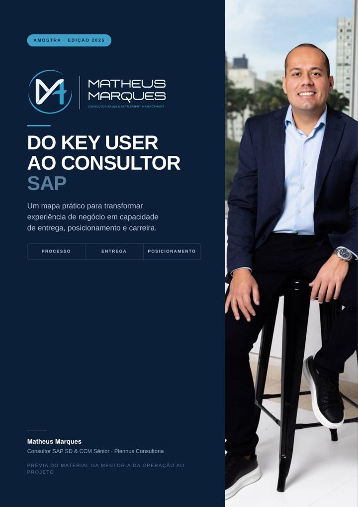 Capa do ebook Do Key User ao Consultor SAP, amostra edição 2026